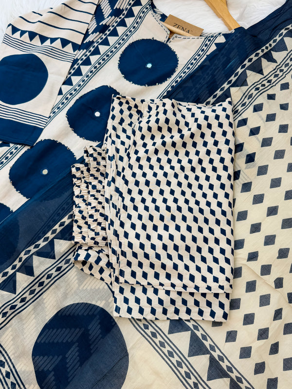 Pure Cotton Ready-to-Wear Kurti Set — Comfort Meets Everyday Elegance