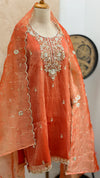 ✨ Crush Tissue Silk Handwork Party Wear Kurti Set ✨