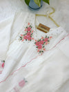 ✨ Mul Chanderi Floral Handwork Anarkali Set
