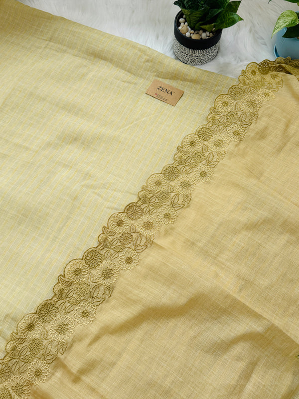 🌼 Pure Cotton Unstitched Suit – Onam Arrival ✨