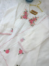 ✨ Mul Chanderi Floral Handwork Anarkali Set