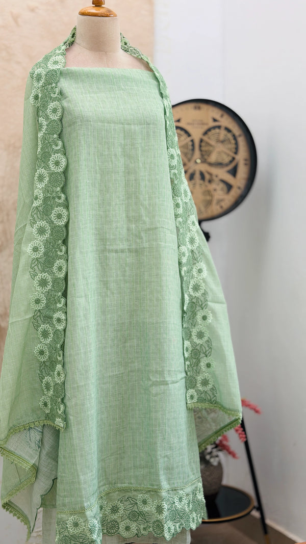 🌼 Pure Cotton Unstitched Suit – Onam Arrival ✨