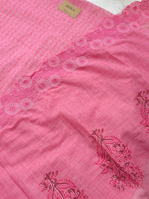 🌼 Pure Cotton Unstitched Suit – Onam Arrival ✨