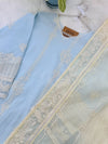 ✨ Kota Doria Embroidered Kurti Set