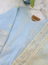 ✨ Kota Doria Embroidered Kurti Set