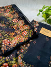 Unstitched Organza Digital Printed Suit with Original Mirror Work – Craft Your Style with Elegance