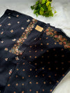 Unstitched Organza Digital Printed Suit with Original Mirror Work – Craft Your Style with Elegance
