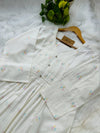 Mul Chanderi Anarkali Kurti Set – Onam Special