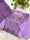 Mul Chanderi Anarkali Kurti Set – Royal Elegance in Soothing Purple