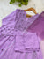 Mul Chanderi Anarkali Kurti Set – Royal Elegance in Soothing Purple