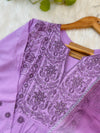 Mul Chanderi Anarkali Kurti Set – Royal Elegance in Soothing Purple