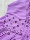 Mul Chanderi Anarkali Kurti Set – Royal Elegance in Soothing Purple