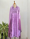 Mul Chanderi Anarkali Kurti Set – Royal Elegance in Soothing Purple