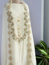 Hand Detailed Pure Chiffon Unstitched Partywear Suit