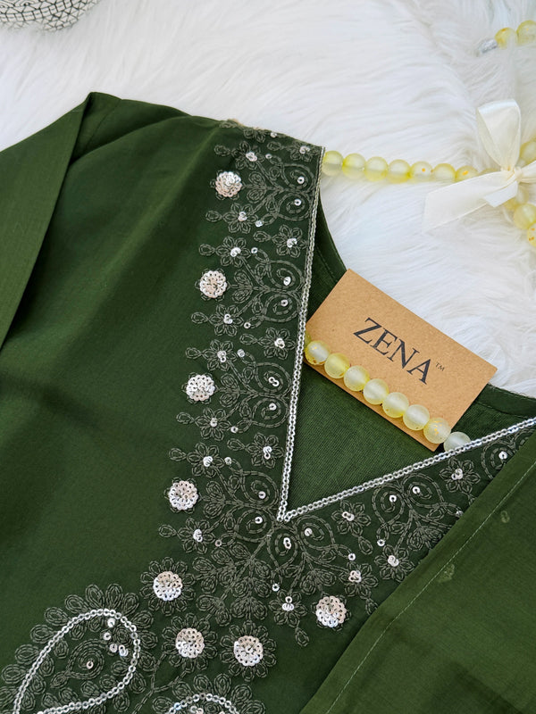✨ Premium Mul Chanderi Handwork Kurti Set ✨