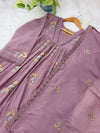 ✨ Pure Mul Chanderi Embroidery Work Anarkali Set