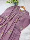 ✨ Pure Mul Chanderi Embroidery Work Anarkali Set
