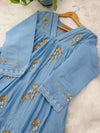 ✨ Pure Mul Chanderi Embroidery Work Anarkali Set