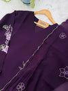 ✨ Glass Chanderi Embroidered Kurti Set