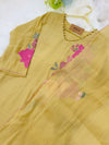 ✨ Pure Mul Chanderi Floral Embroidery Work Kurti Set