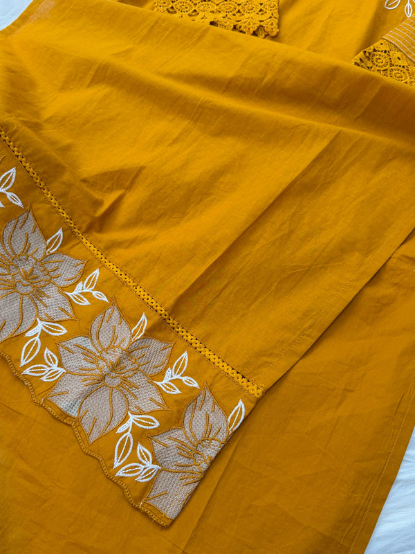 ✨ Pure Cotton Embroidered Kurti Set