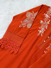 ✨ Pure Cotton Embroidered Kurti Set