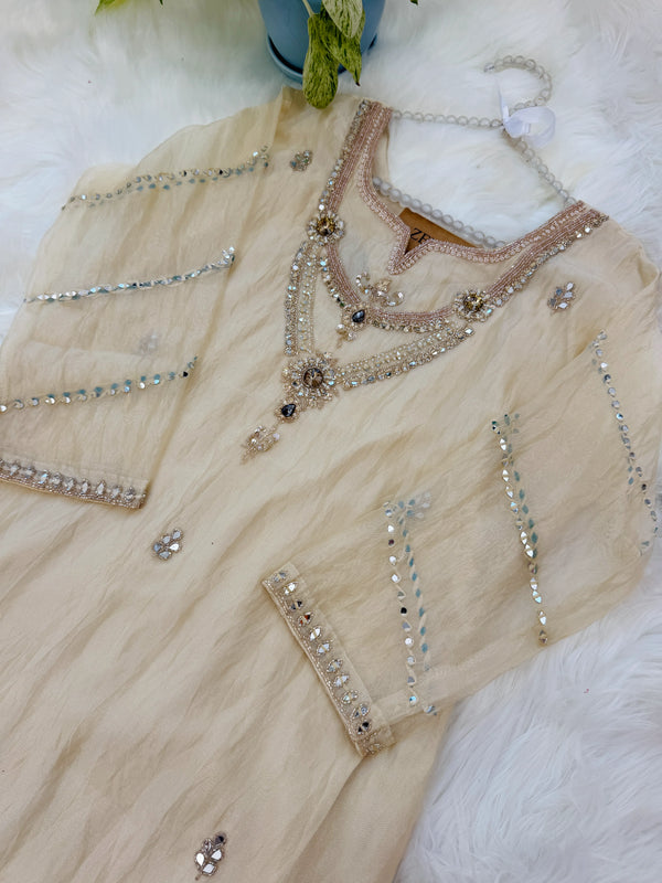 ✨ Pure Tissue Silk Party Wear Handwork Suit