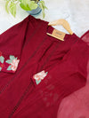 ✨ Premium Cotton Embroidered Kurti Set