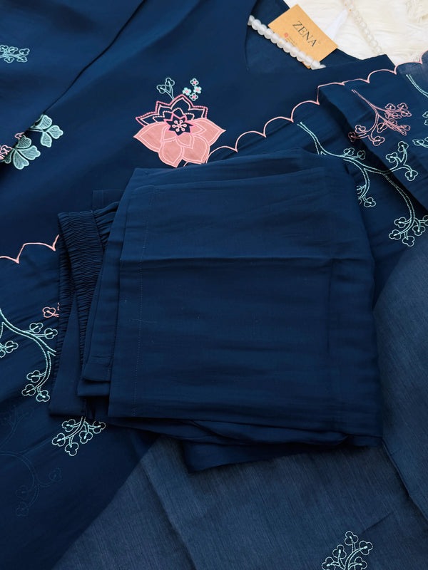 ✨ Glass Chanderi Kurti Set