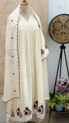 ✨ Mul Chanderi Handwork Anarkali Set