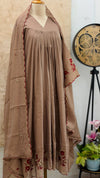 ✨ Mul Chanderi Handwork Anarkali Set