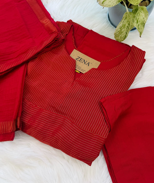 ✨ Premium Mul Chanderi Kurti Set