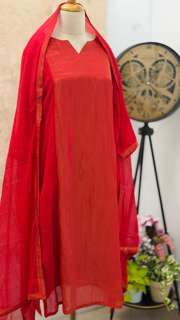 ✨ Premium Mul Chanderi Kurti Set