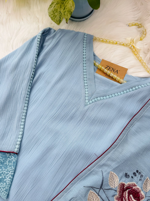 ✨ Imported Crush Rayon Ready-to-Wear Embroidered Anarkali set