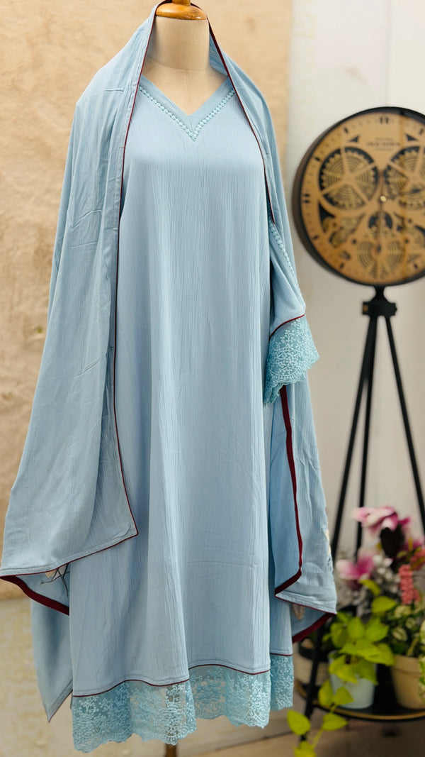 ✨ Imported Crush Rayon Ready-to-Wear Embroidered Anarkali set