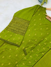 ✨ Premium Cotton Embroidered Kurti Set