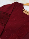✨ Premium Cotton Embroidered Kurti Set