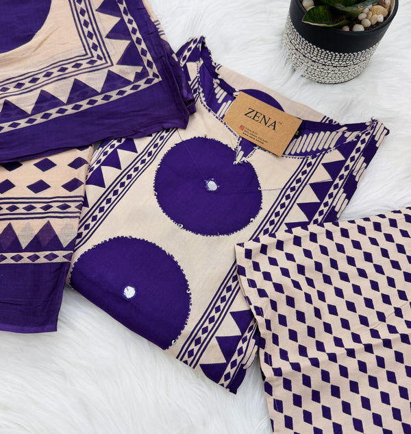Pure Cotton Ready-to-Wear Kurti Set — Comfort Meets Everyday Elegance