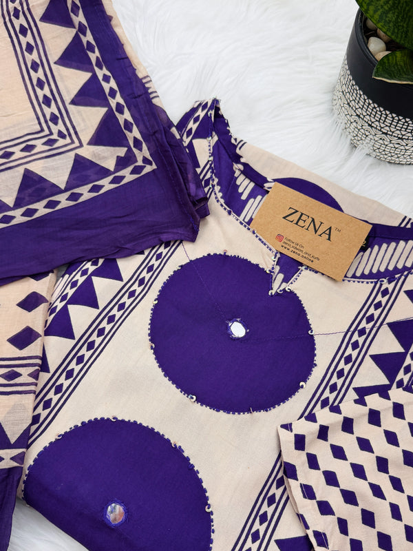 Pure Cotton Ready-to-Wear Kurti Set — Comfort Meets Everyday Elegance
