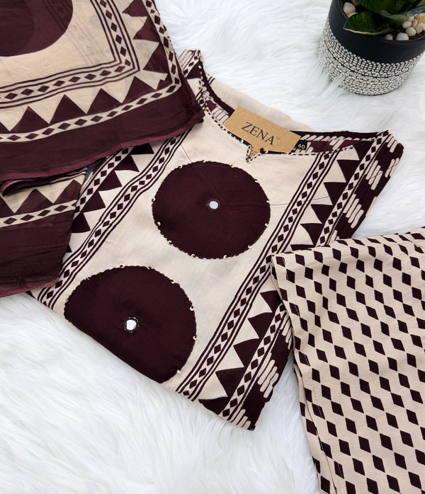 Pure Cotton Ready-to-Wear Kurti Set — Comfort Meets Everyday Elegance