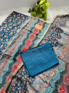 Unstitched Crêpe Mirror Work Partywear Suit – Elegant Festive Wear