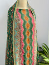 Unstitched Crêpe Mirror Work Partywear Suit – Elegant Festive Wear