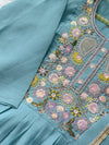 ✨ Glass Chanderi Handwork Anarkali Set ✨