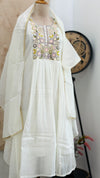 ✨ Glass Chanderi Handwork Anarkali Set ✨