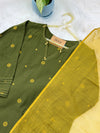 ✨ Pure Cotton Mirror Work Ready-to-Wear Kurti Set ✨