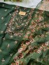 Unstitched Organza Digital Printed Suit with Original Mirror Work – Festive Beauty