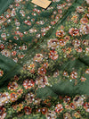 Unstitched Organza Digital Printed Suit with Original Mirror Work – Festive Beauty