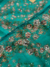 Unstitched Organza Digital Printed Suit with Original Mirror Work – Festive Beauty