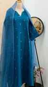 ✨ Pure Cotton Mirror Work Ready-to-Wear Kurti Set ✨