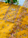 Unstitched Organza Digital Printed Suit with Original Mirror Work – Festive Beauty